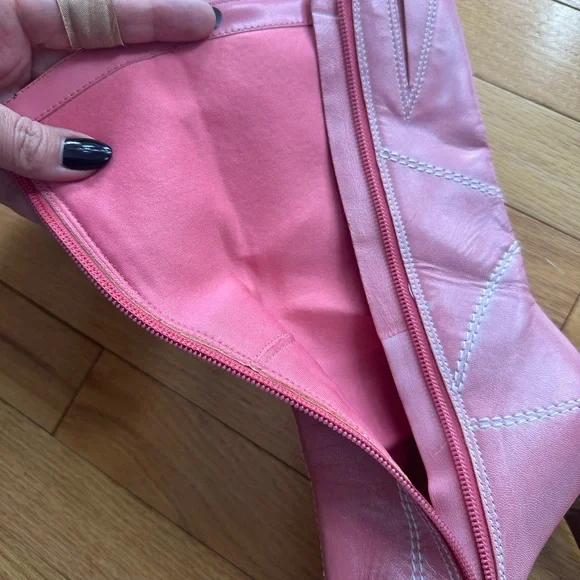 RARE Pink Leather Women's Boots - Picture 9 of 12